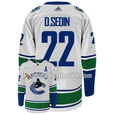 Vancouver Canucks Hockeydrakt DANIEL SEDIN 22 Hvit Adidas Authentic - Herre